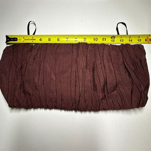 Forever 21 Bubble Bandeau Top Tube Womens Medium Dark Cocoa Festival NWT - Picture 3 of 9